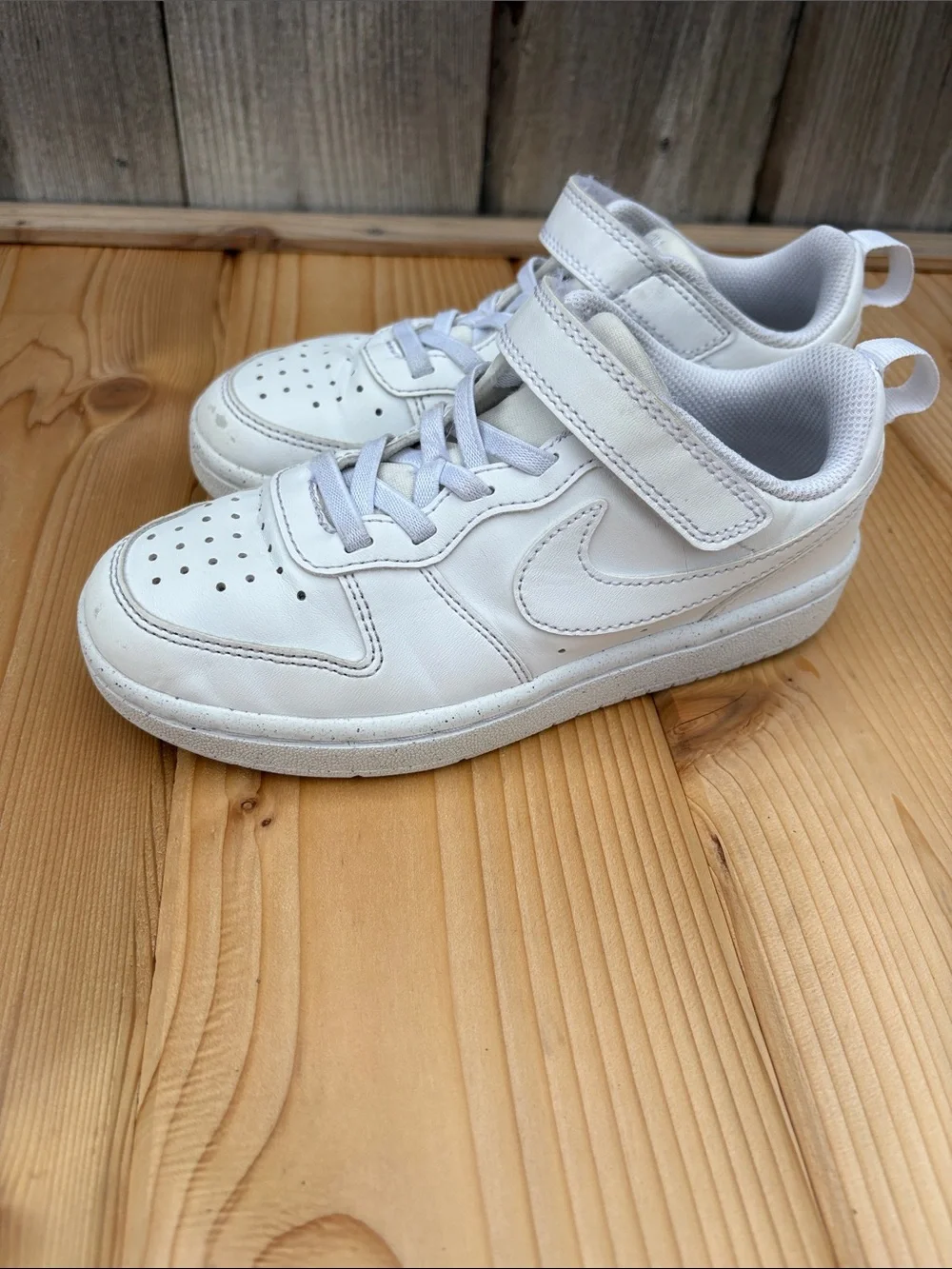 Nike Kids White Low-Top Velcro & Lace Sneakers